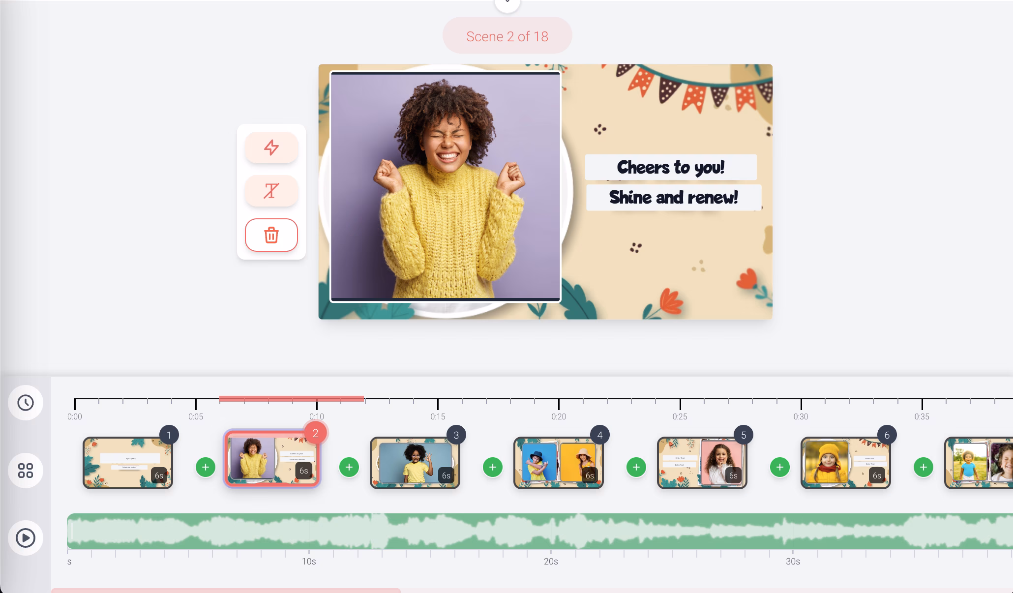 Intuitive slideshow editor
